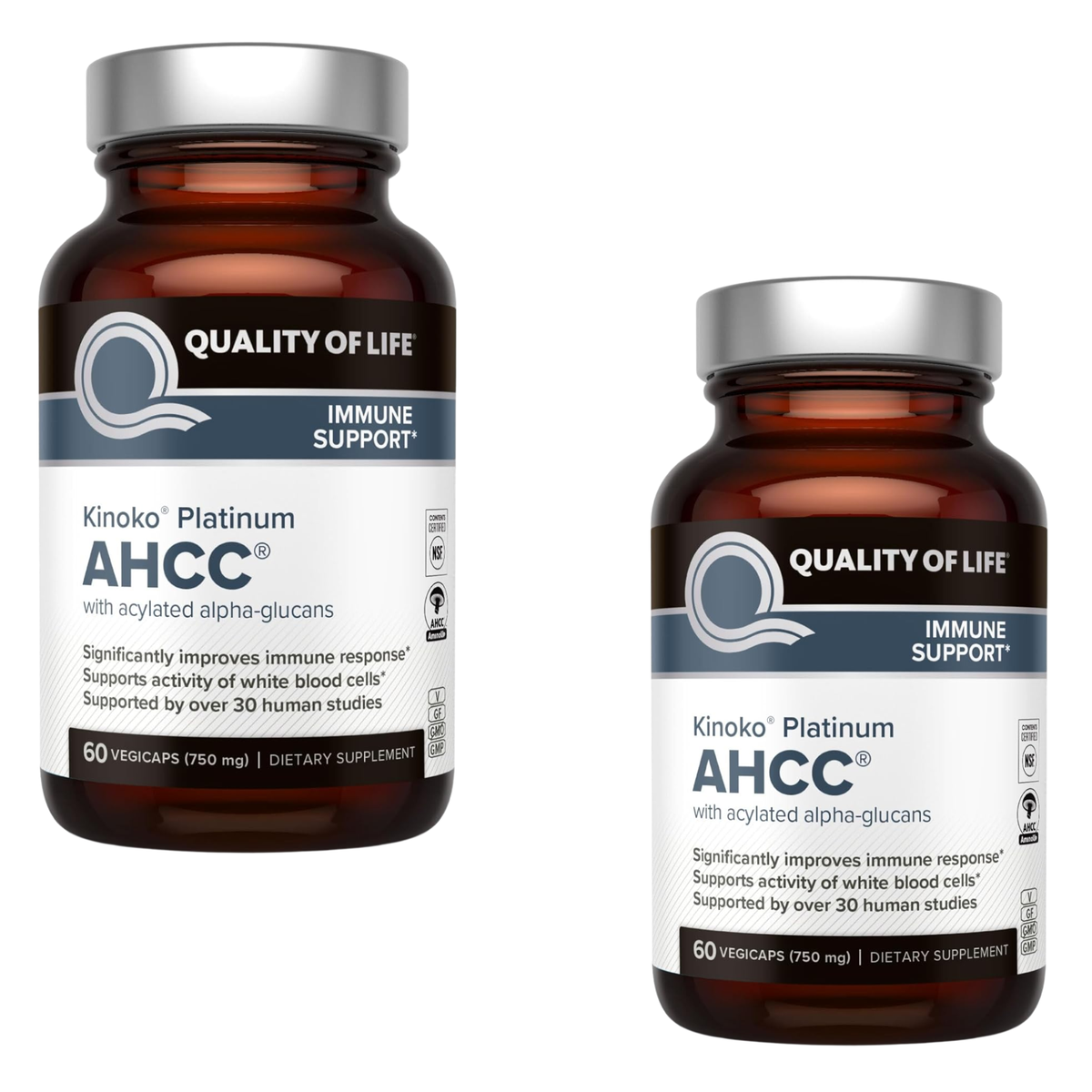 Quality of Life Kinoko Platinum AHCC Immune Support - 60 Vegicaps