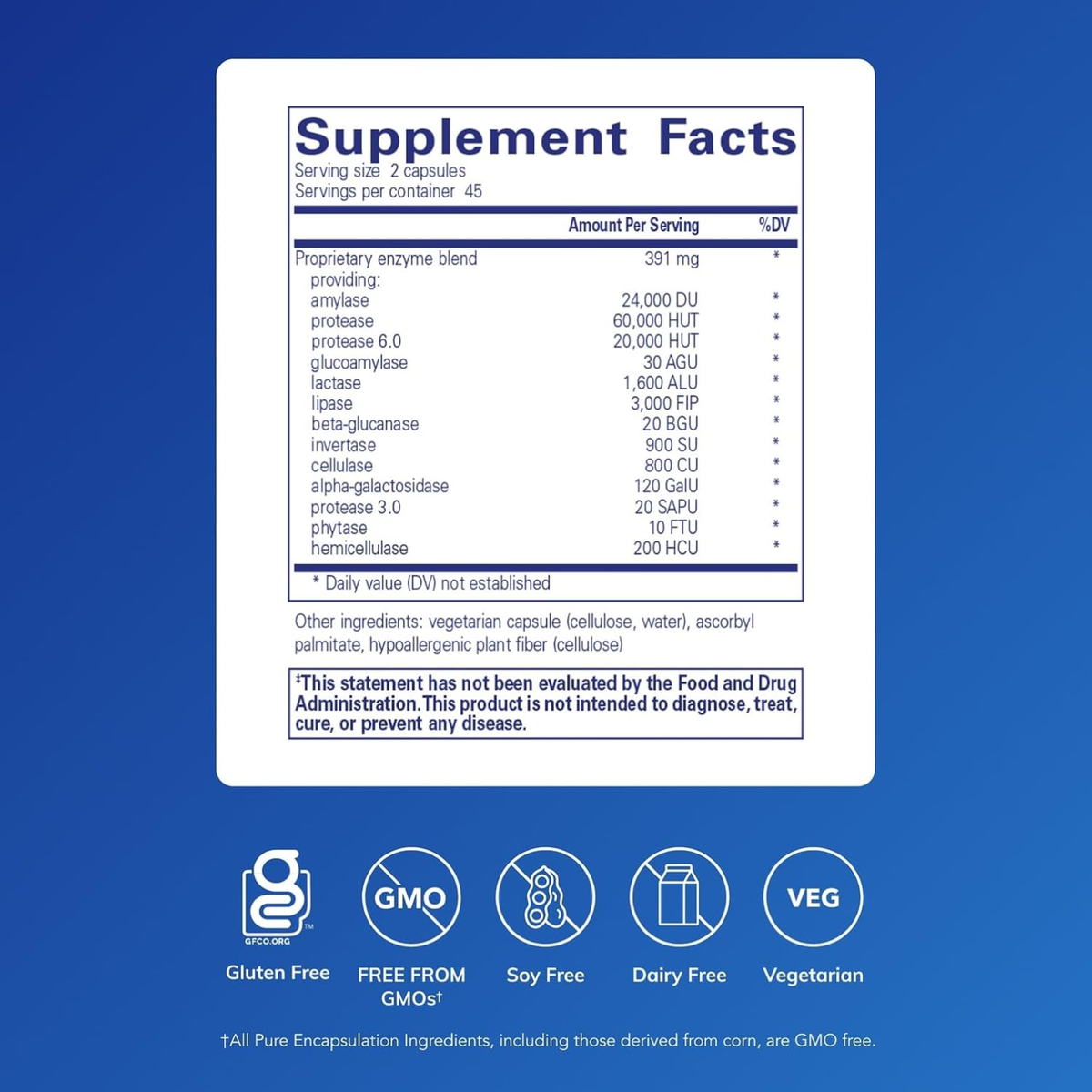 Pure Encapsulations Digestive Enzymes Ultra - 90 Capsules