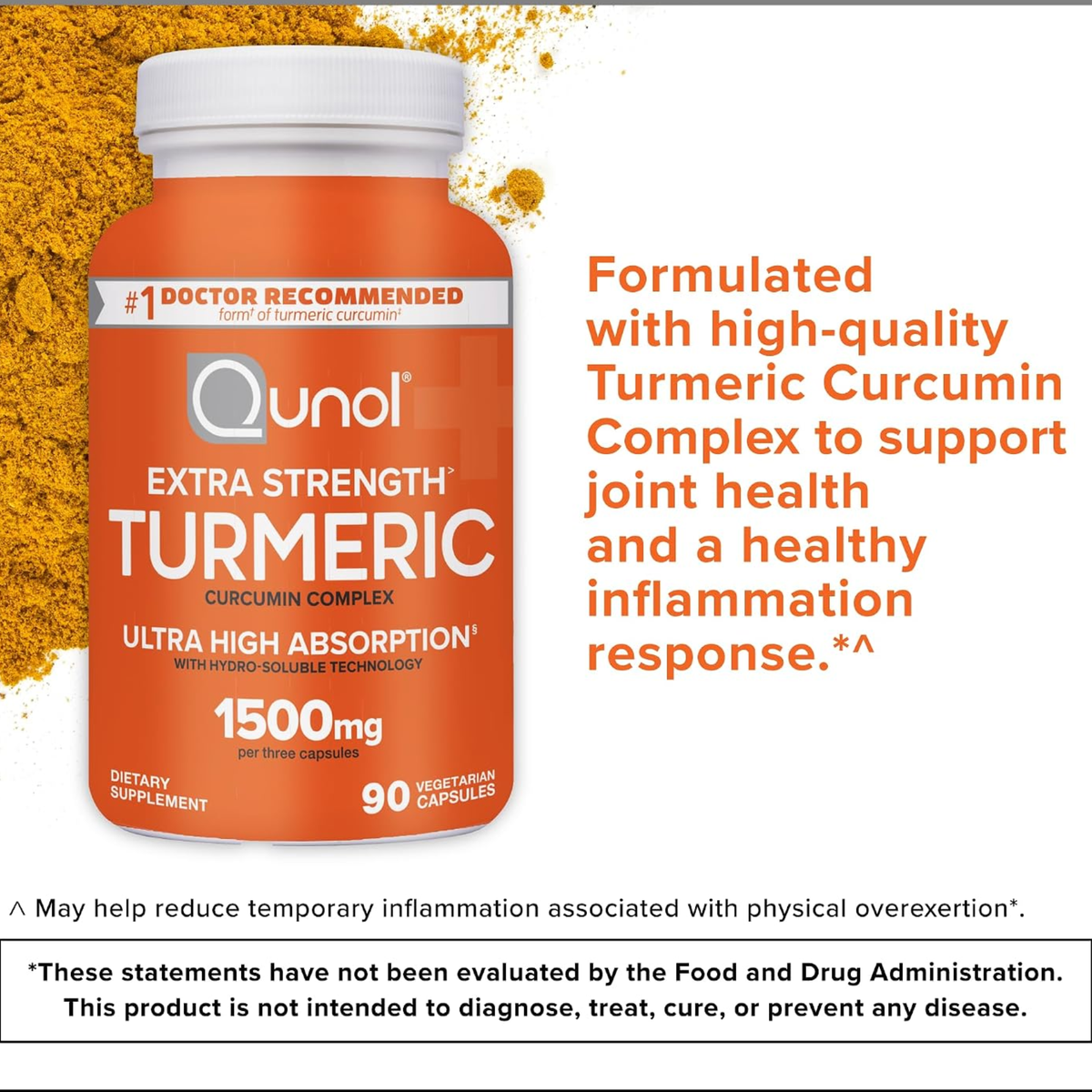 Qunol Extra Strength Turmeric Curcumin Complex 1500mg