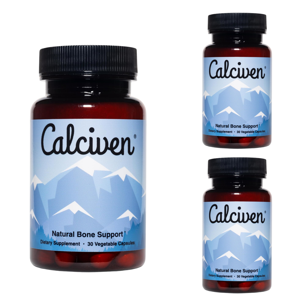 Calciven Natural Bone Support Dietary Supplement, 30 Vegetable Capsules