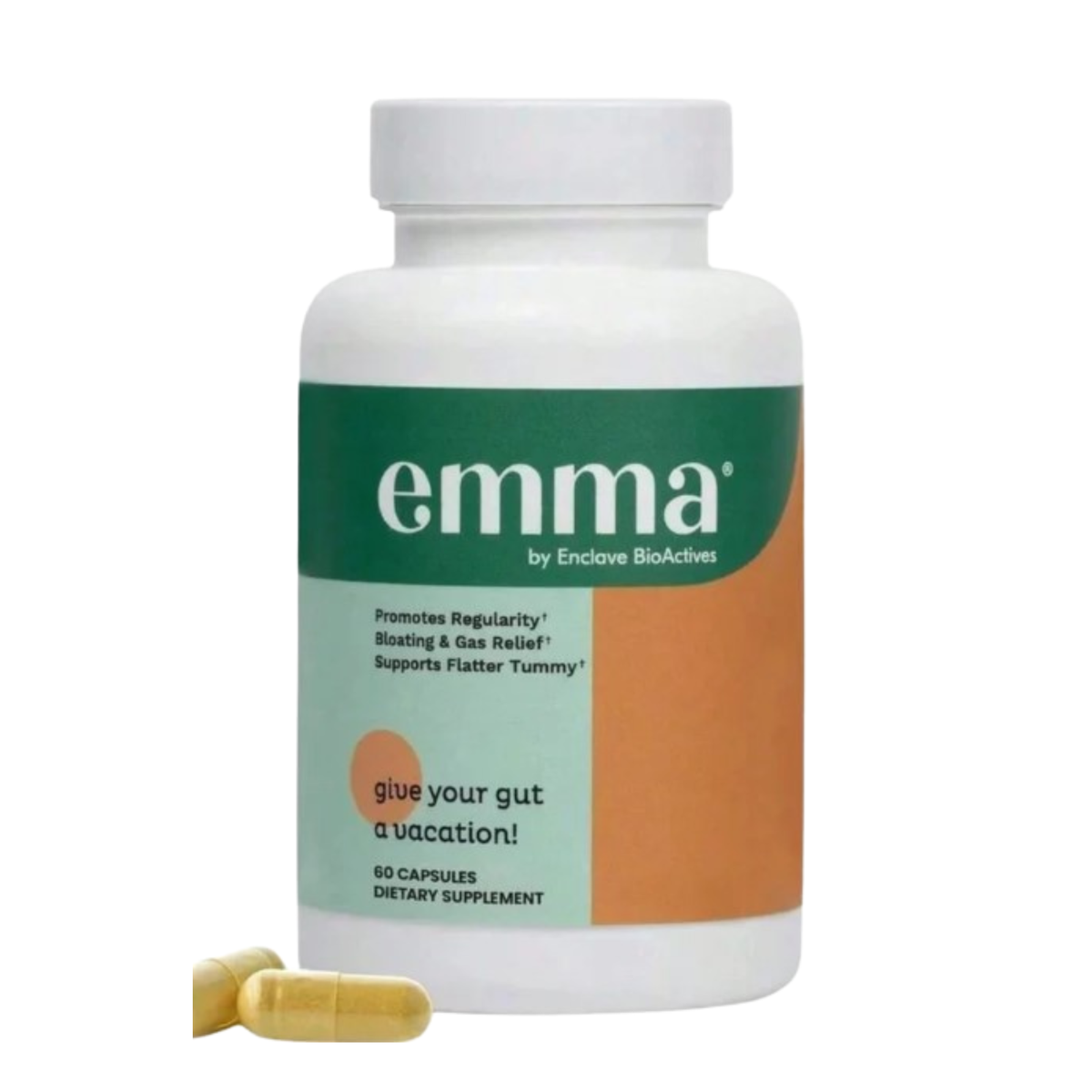 Emma Gut Health Gas and Bloating Relief by Enclave BioActives - 60 Capsules