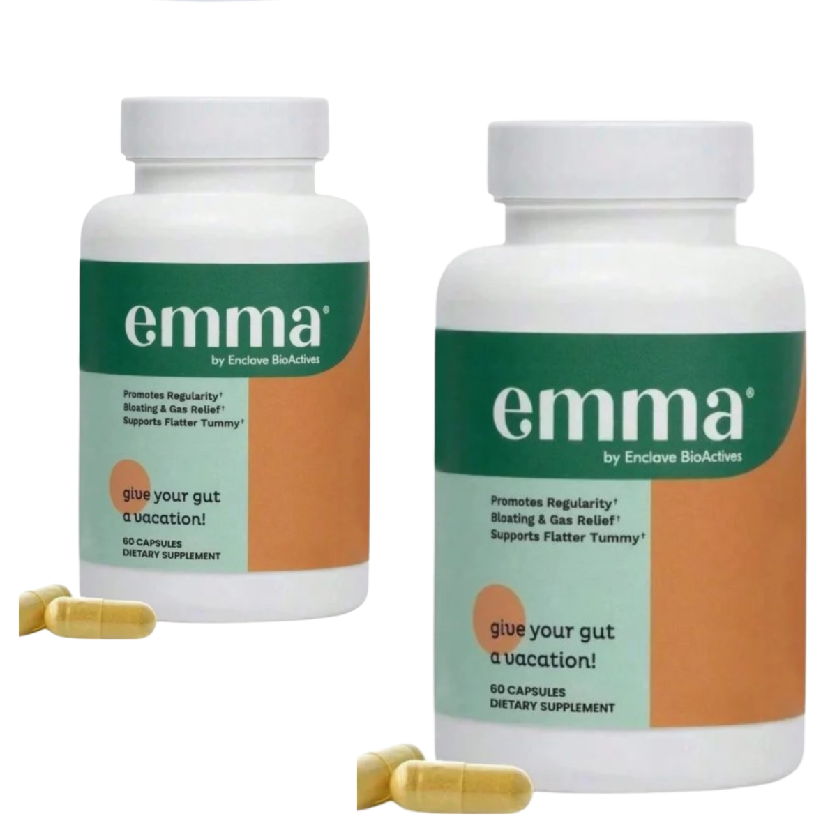 Emma Gut Health Gas and Bloating Relief by Enclave BioActives - 60 Capsules