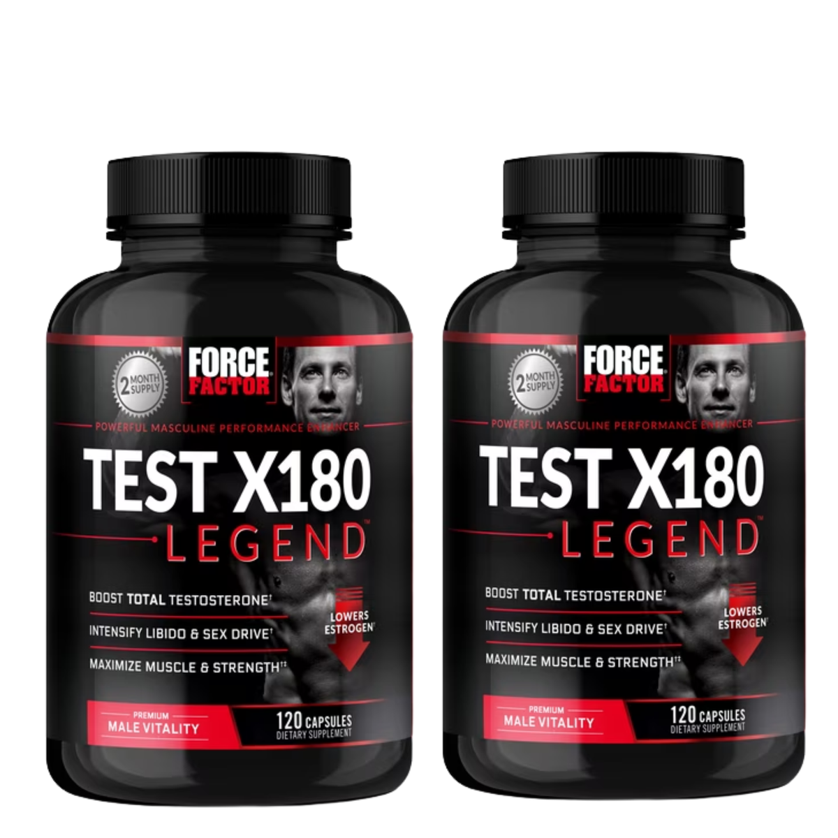 Force Factor Test X180 Legend Testosterone Booster for Men, 120 Capsules