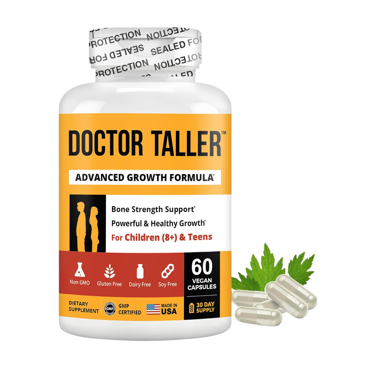 Doctor Taller Advanced Growth Formula for Children (8+) and Teens, 60 Vegan Capsules