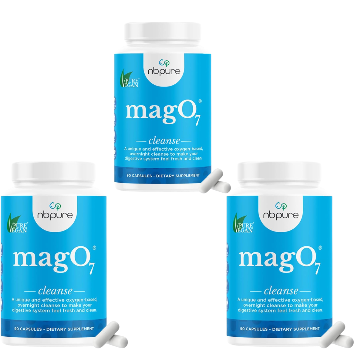 nbpure MagO7 Cleanse Dietary Supplement - 90 Capsules